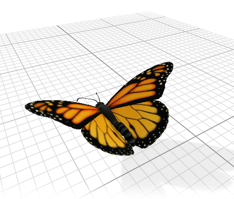 Windows 3D Viewer Library Monarch Butterfly