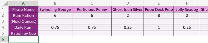 XLOOKUP Function horizontal lookup table