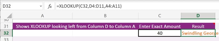 XLOOKUP Function lookup_array return_array