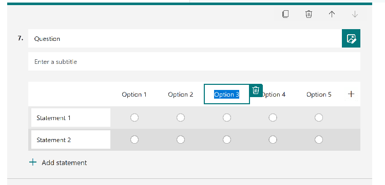 The Likert question panel