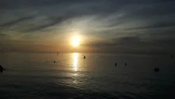 Ocean Sunset Teams Background