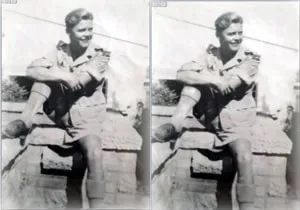 PhotoShop image repaired with Dodge Tool