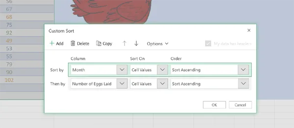 Excel Sunburst Chart Custom Sort