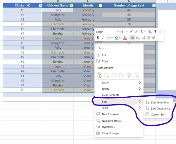 Excel Sunburst Chart Three Columns Selected