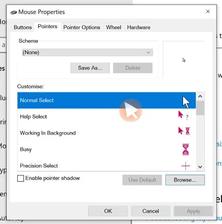 Windows 10 Mouse Properties